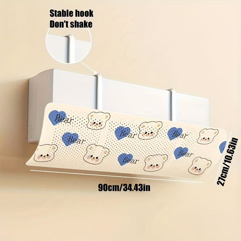 Настенный дефлектор для кондиционера с дизайном снеговика и сосны, легкий в использовании, прочная пластиковая крышка вентиляции для дома/офиса, блокирует холодный воздух и повышает комфорт внутри помещения, круглогодичный