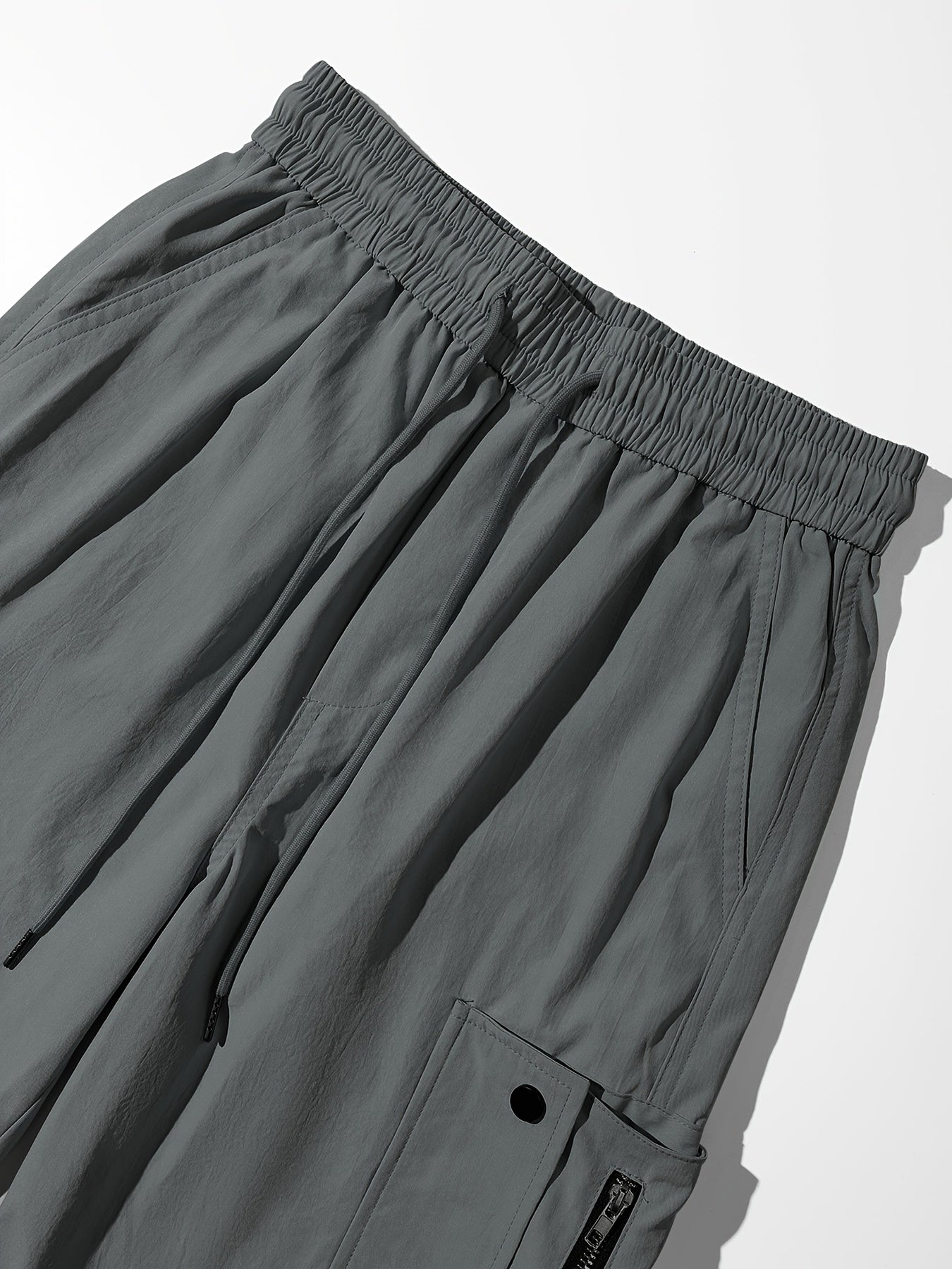 Pantalones cargo de cintura alta para mujer de corte holgado con bolsillos poliéster casual para todas las estaciones