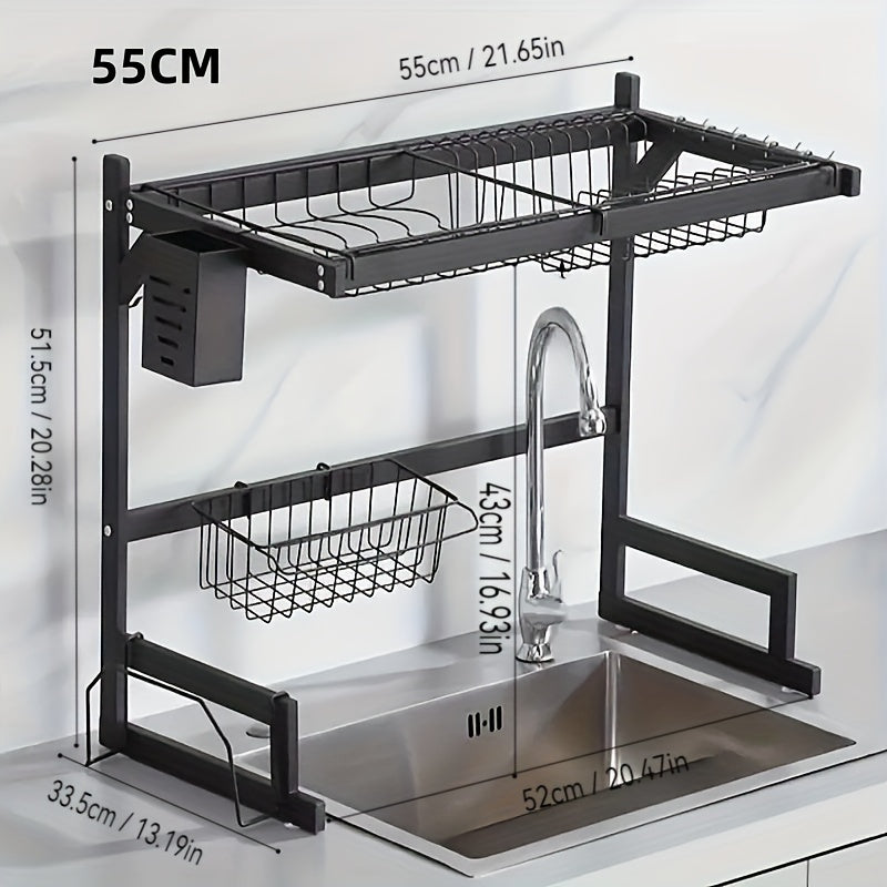 Multi-Functional Cast Iron Kitchen Organizer Rack for Dishes Utensils and Storage