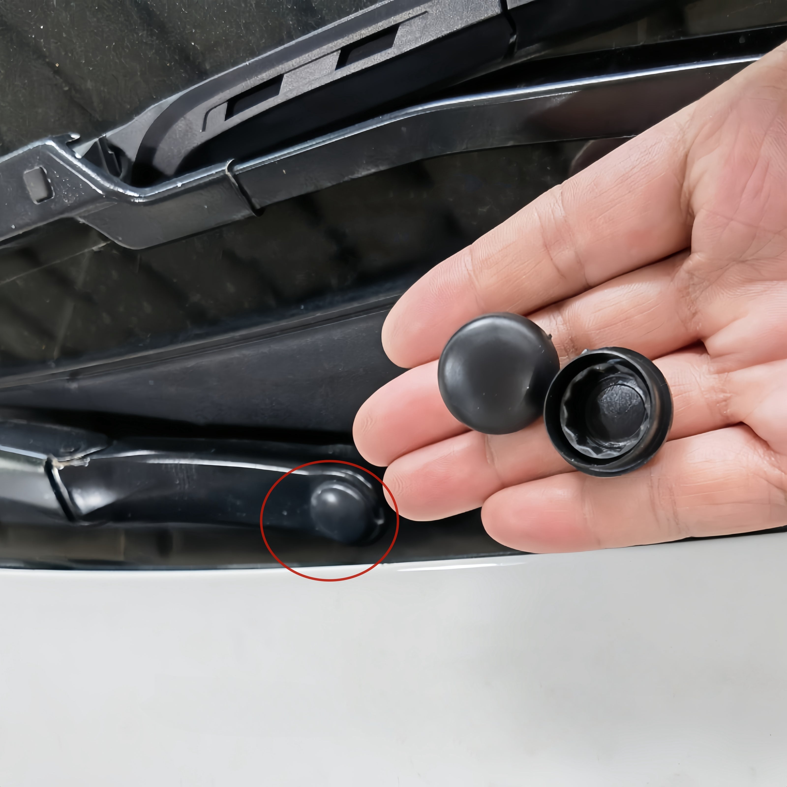 2 Pcs Universal Rubber Wiper Arm Nut Caps for Cars Replacement Accessories