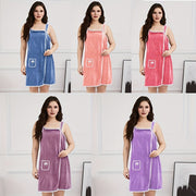 1 dona Qiziqarli Kamon Yumshoq Dush Yubkasi Ayollar uchun, Cho'miladigan Sochiq, Cho'ntakli, Uy va Sayohat uchun Moslashtiriladigan