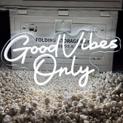 Neon Light 1pc Good Vibes Only Romantic Wedding Scene Wall Decor for Parties Bedrooms Bars