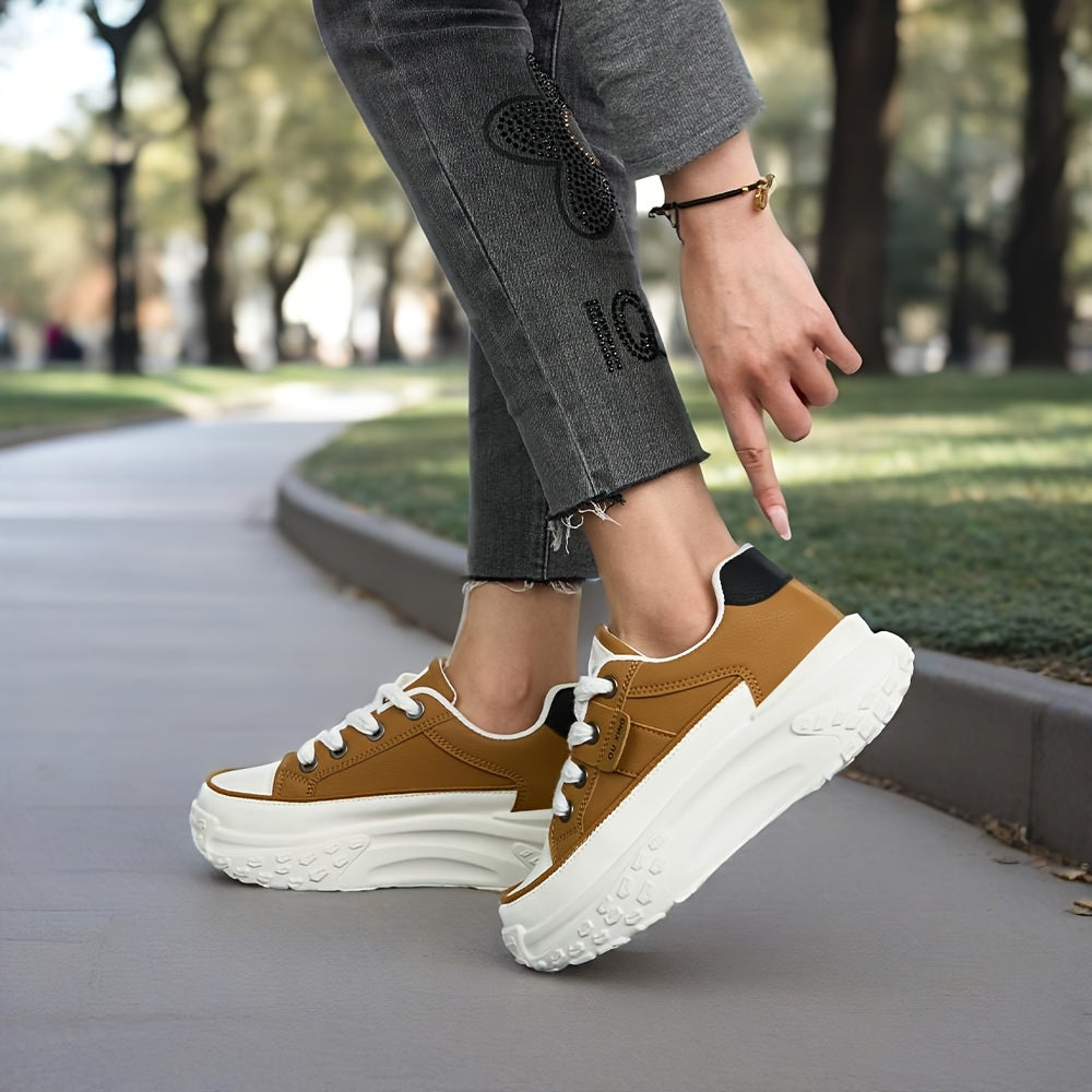 Women's Breathable Mesh Mid-Top Sneakers White Pink Cushioned Casual Shoes