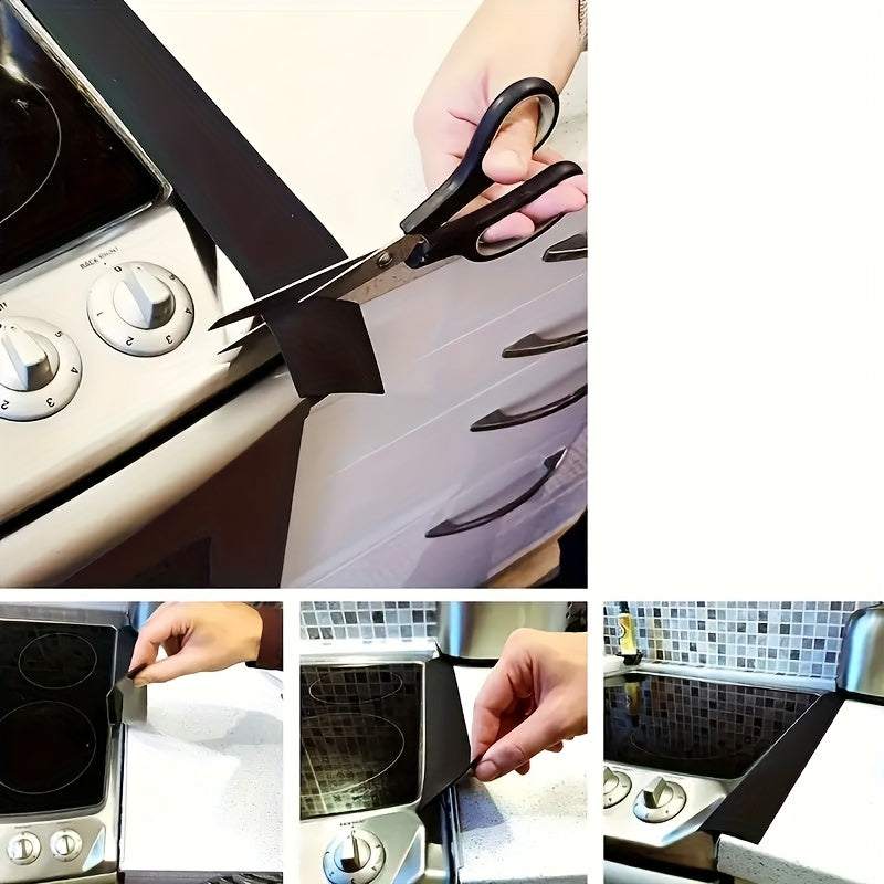 Oshxona stollari uchun silikon muhrlash chiziği, gaz pechlari uchun bo'shliq qopqog'i, ish stollari uchun himoya, yog' va dog'larga chidamli, uy va ofis ilovalari uchun moslashuvchan muhr.