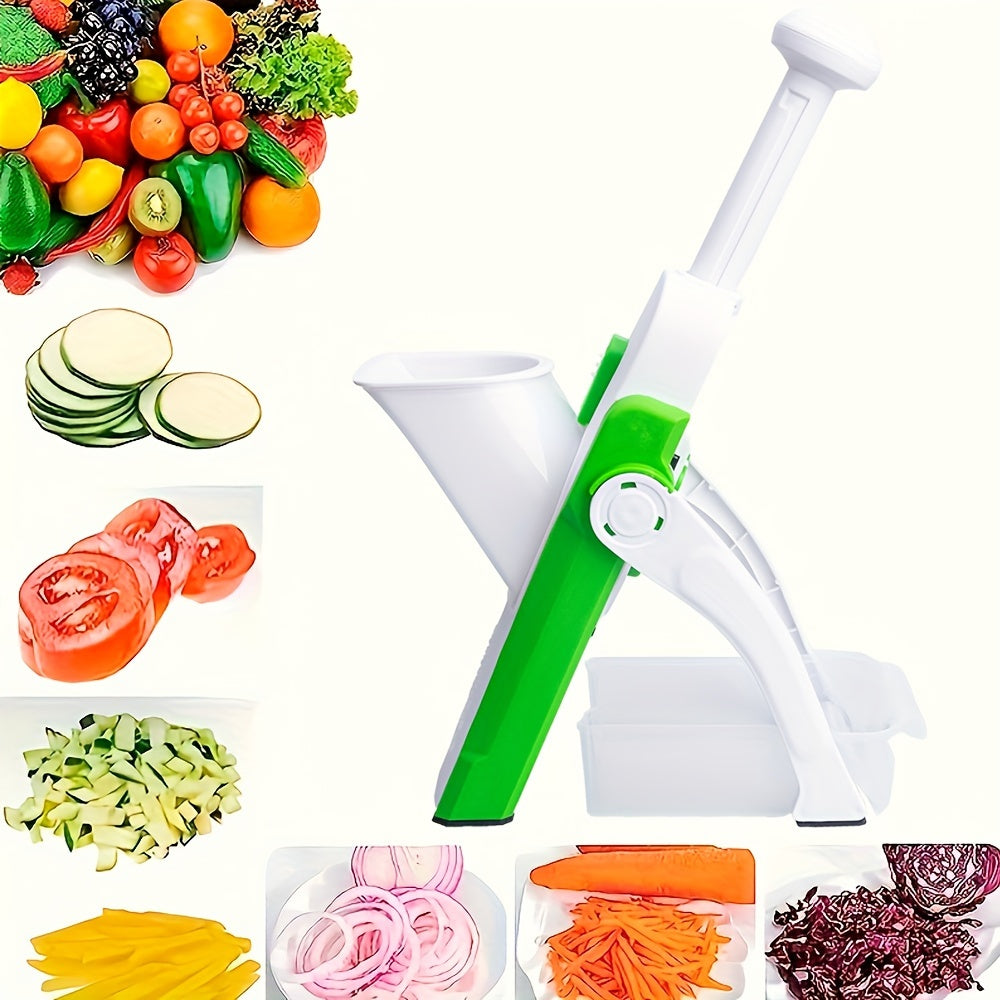 Adjustable Mandoline Slicer with Stainless Steel Blade, Vegetable Chopper, Fruit Dicer