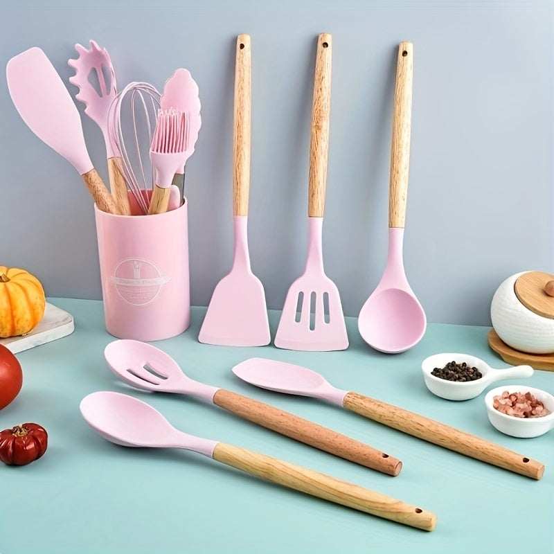 Silicone Kitchen Utensil Set Non-Stick Heat-Resistant Cooking Tools