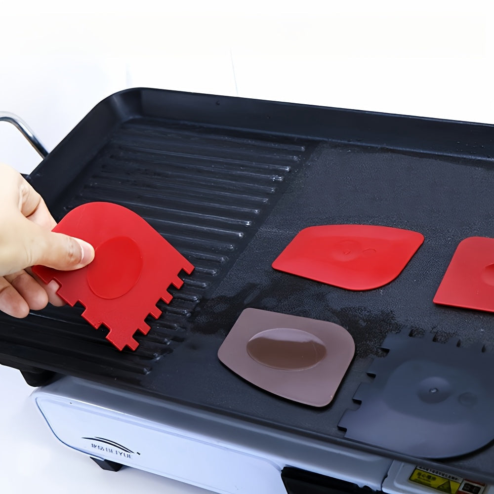 Juego de 3 raspadores de plástico multiusos para limpieza de paredes de cocina, cristales y suelos