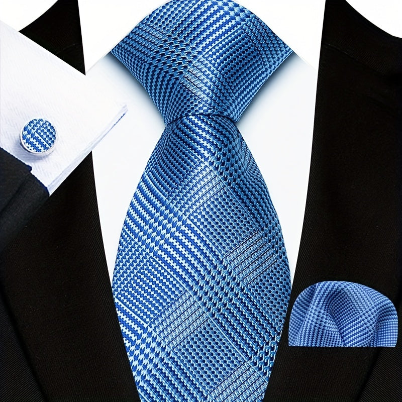 Мужской набор аксессуаров для моды: галстук, носовой платок, запонки для подарка