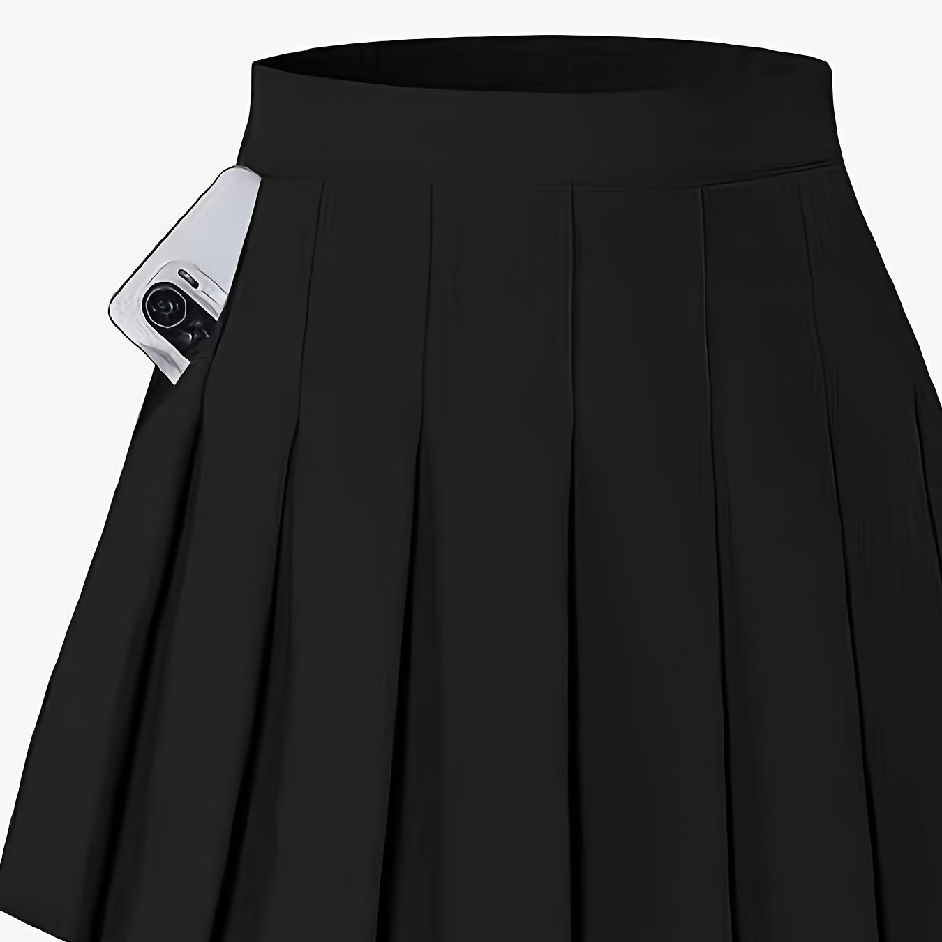 Teen Pleated Polyester Skirt with Pocket for School Sports and Outdoor Activities