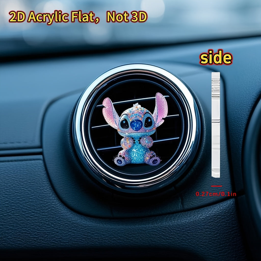 Bolalar uchun chiroyli 2D tekis tikuvli avtomobil havo tozalagichi, rang-barang chiroqlar va quloqlari bilan