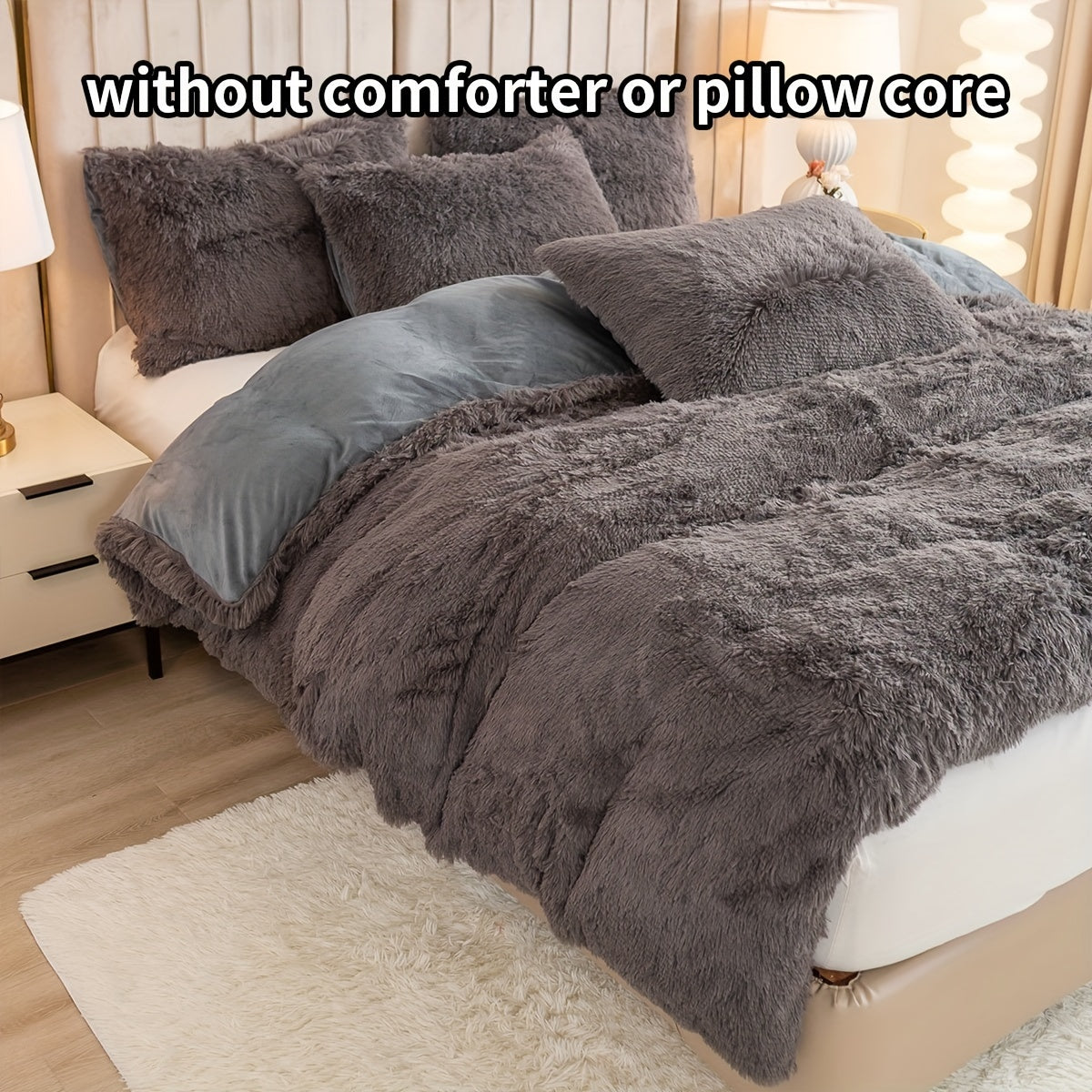 Set of 3 Pink Polyester Bedding Pieces for All Seasons Bedroom Decor