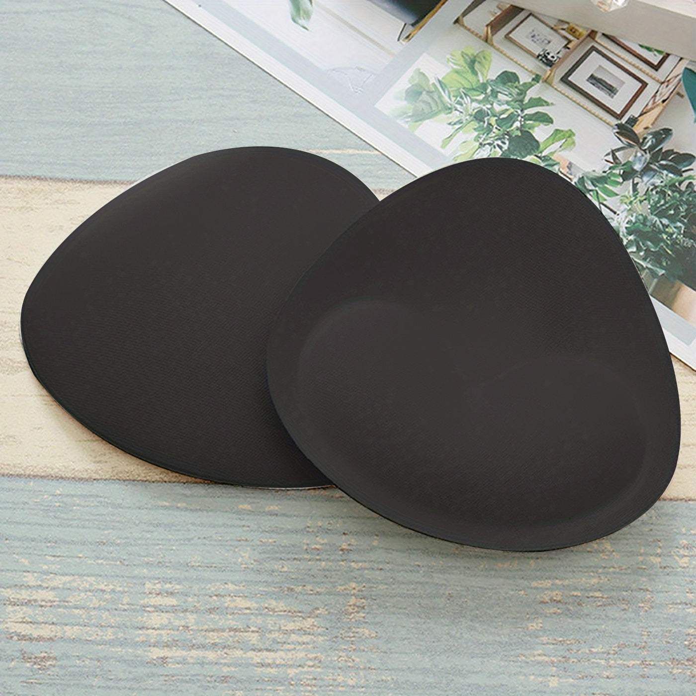 Padded Bra Inserts for Push-Up Bras and Lingerie Solid Polyester 1 Pair