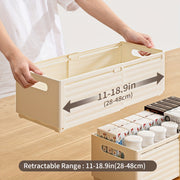 Caja de almacenamiento de ropa expandible con recipiente de plástico retráctil para cocina, dormitorio, baño y oficina