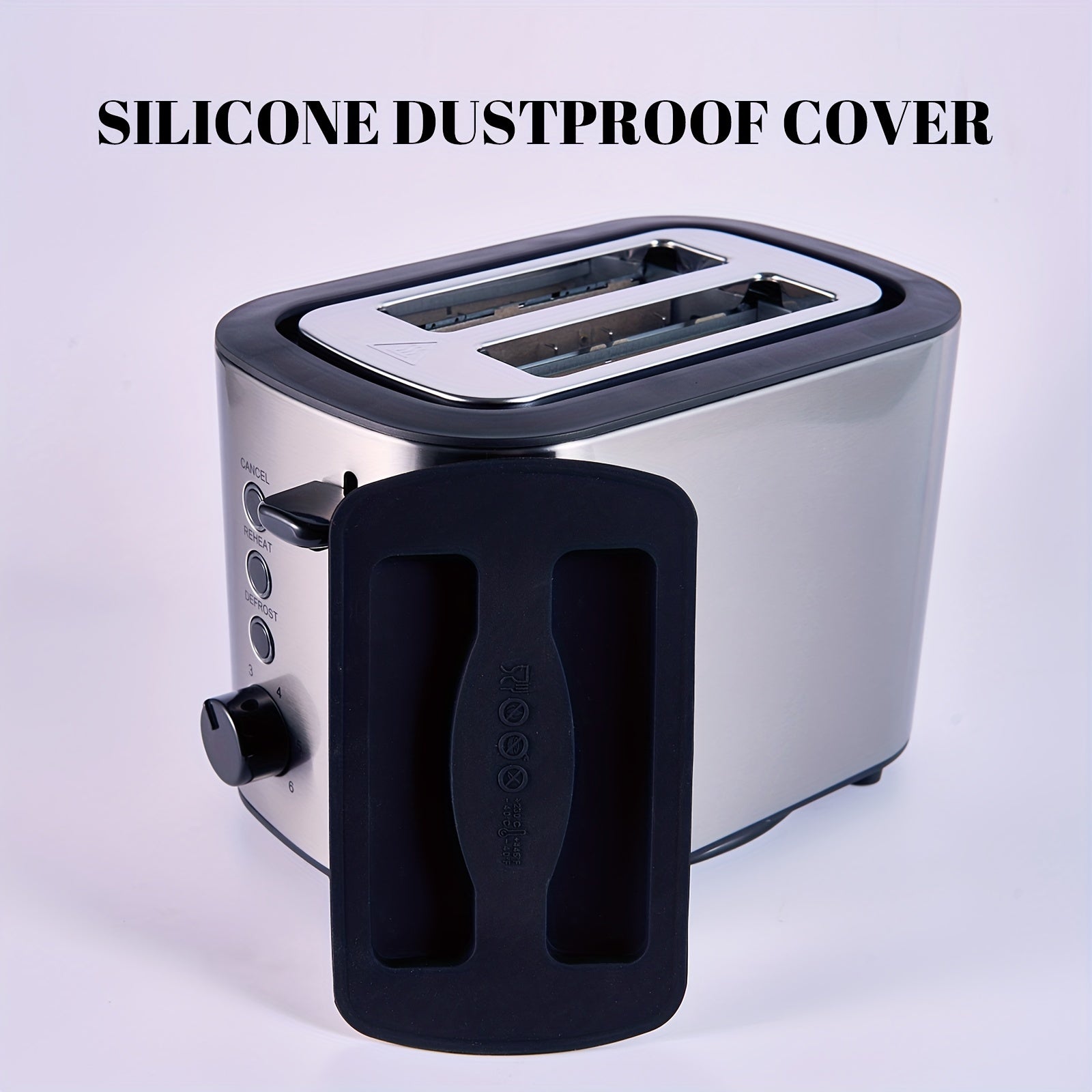 Dustproof Cover for 2 and 4 Slice Toasters Silicone Food Safe Protector