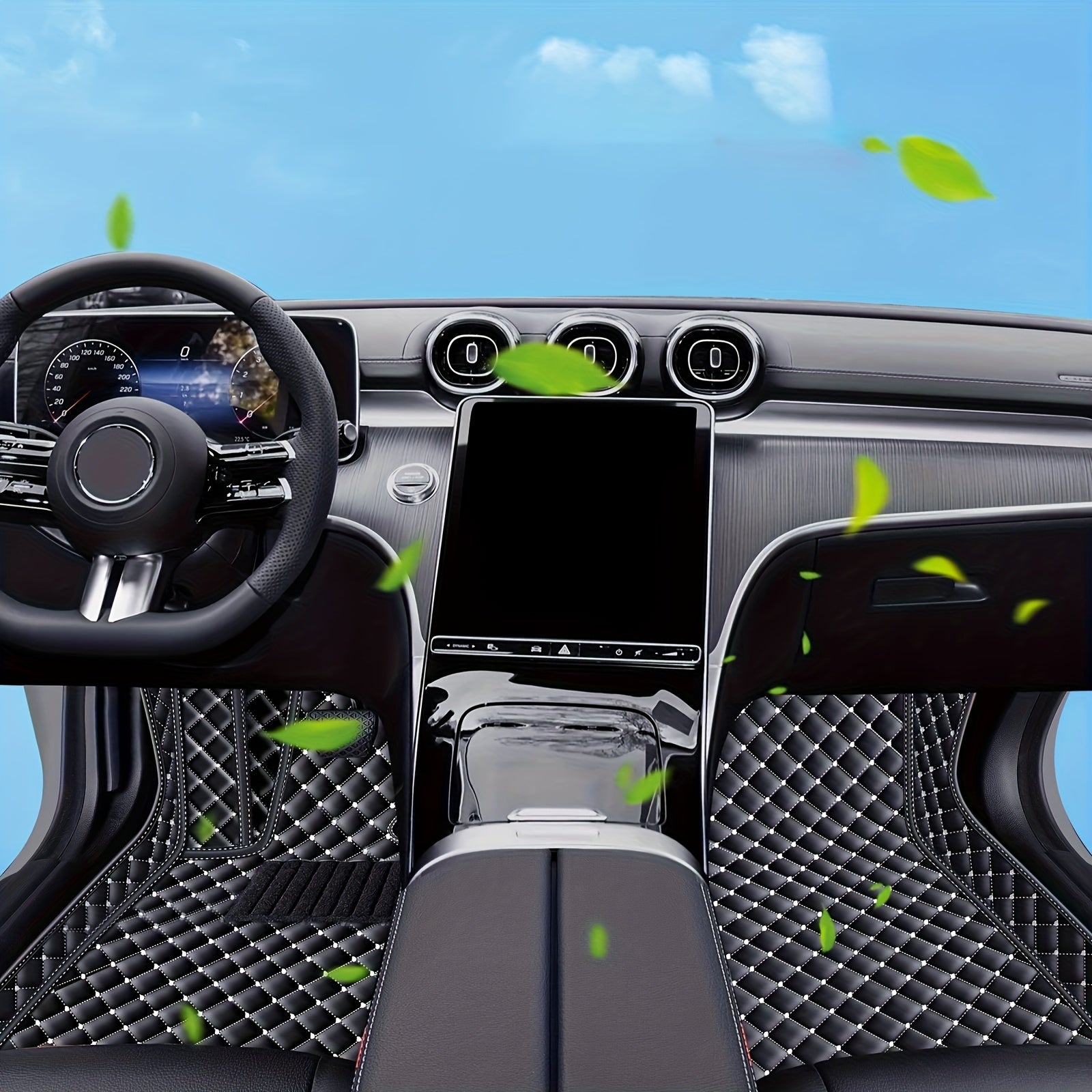 Luxury Faux Leather Car Floor Mats for Changan X5 Plus 2024 Left-Hand Drive