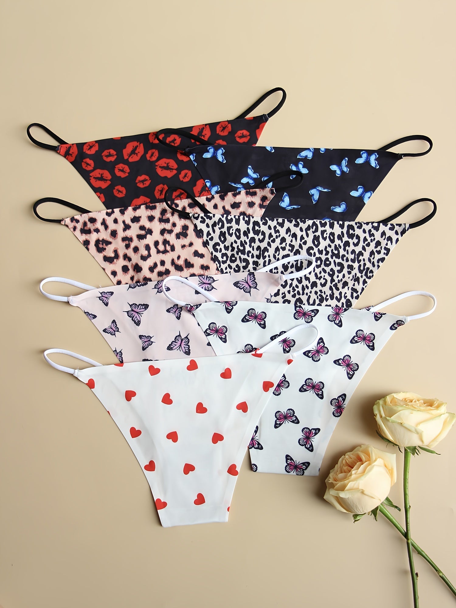 Women's Low Waist Printed Stretch Briefs Pack of 7 Comfortable Sexy Lingerie