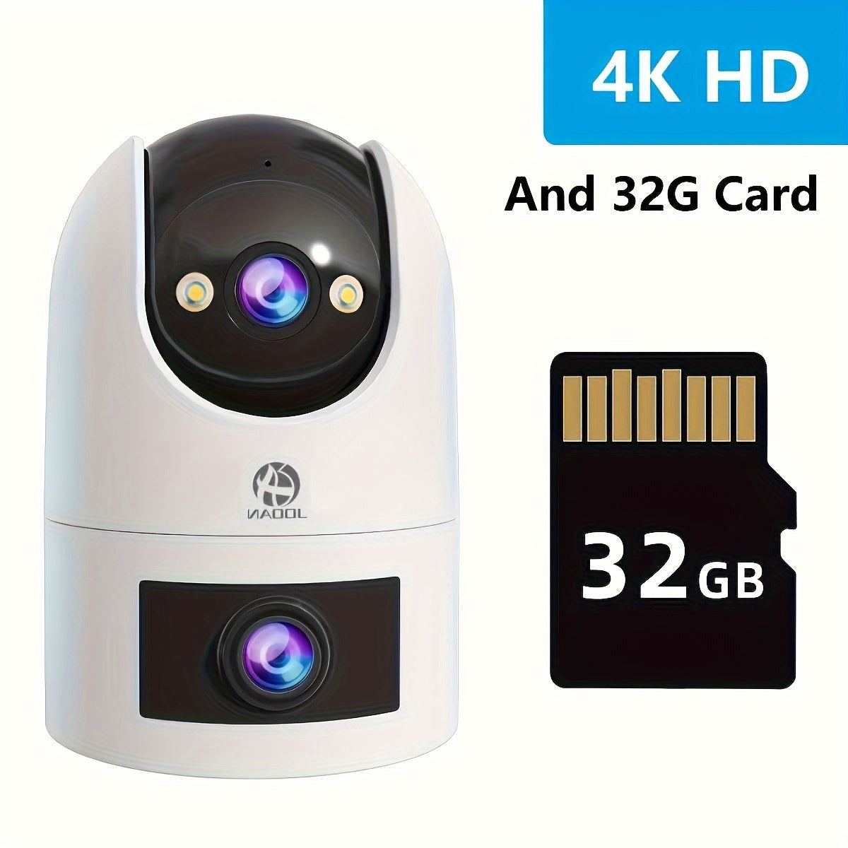 Cámara IP PTZ para exteriores 4K con doble WiFi, lentes duales, seguimiento automático, monitor de seguridad