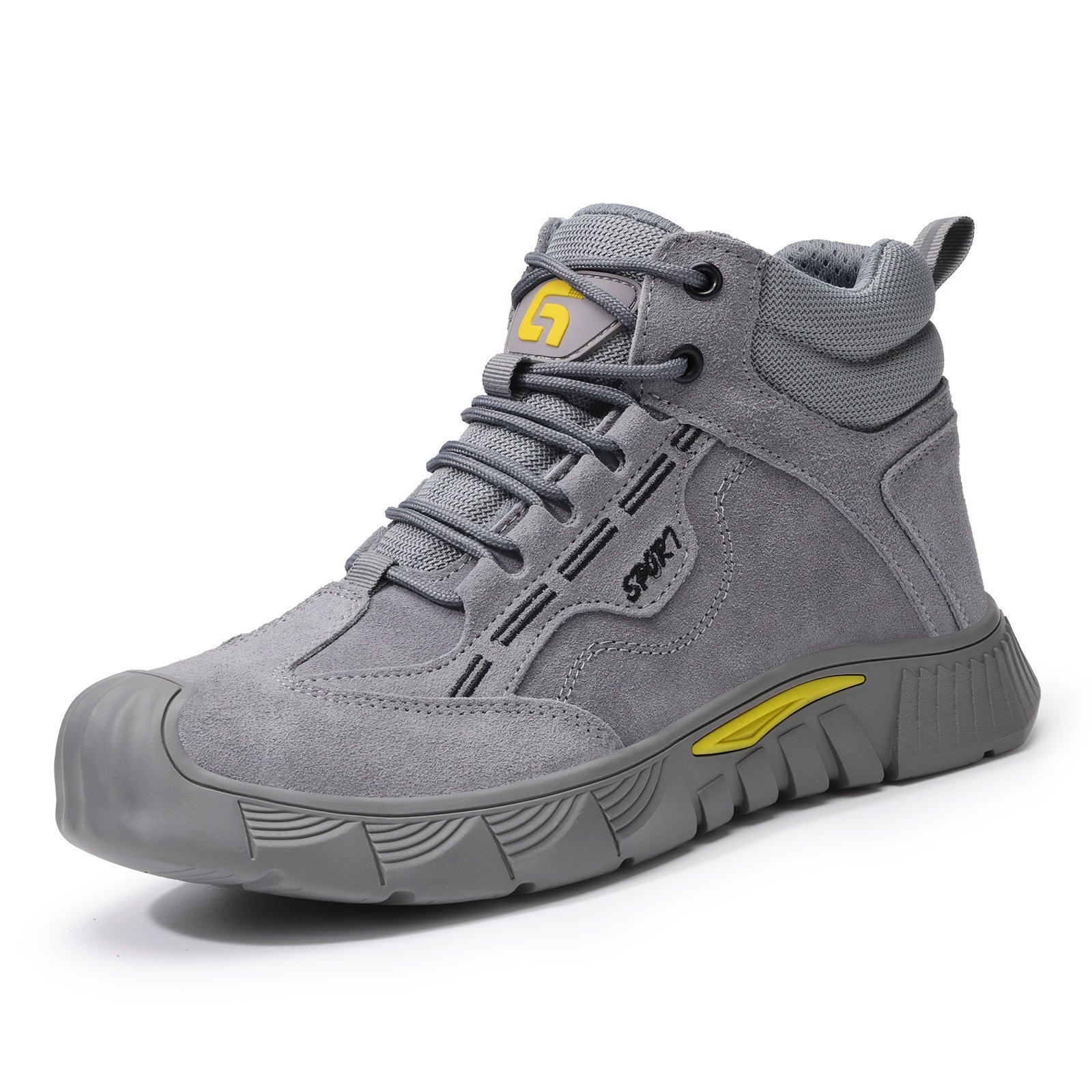 Men's Safety Shoes Waterproof Steel Toe Impact Puncture Resistant Durable Rubber Sole