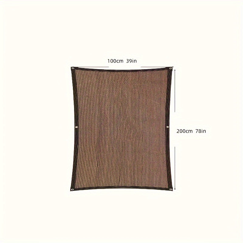 Qorong‘u jigarrang to‘g‘ri burchakli quyosh nurlari uchun soyabon, tashqi shaxsiylik uchun UV blokirovka qilish, verandaga, bog‘ga, terasga