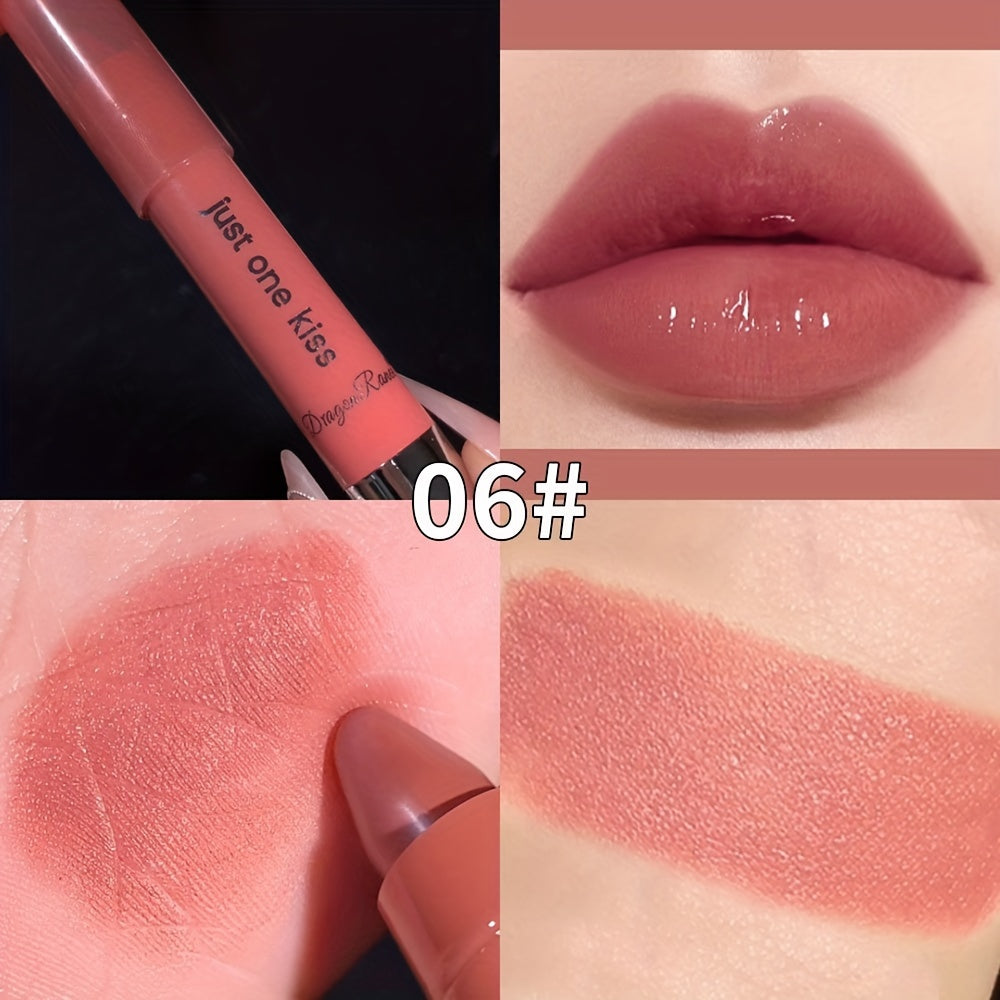Women's Moisturizing Lipstick With Nude Pink Red Brown Colors and Lip Gloss