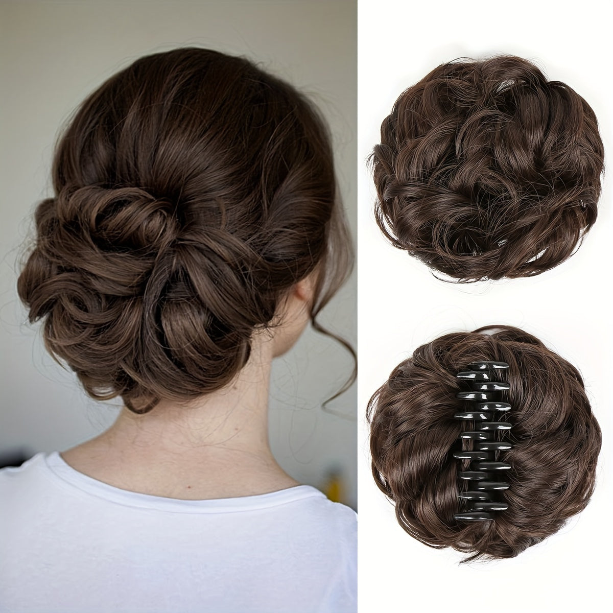 Women's Synthetic Braided Hair Bun 6 Inch Natural-Looking Volumizing Styling