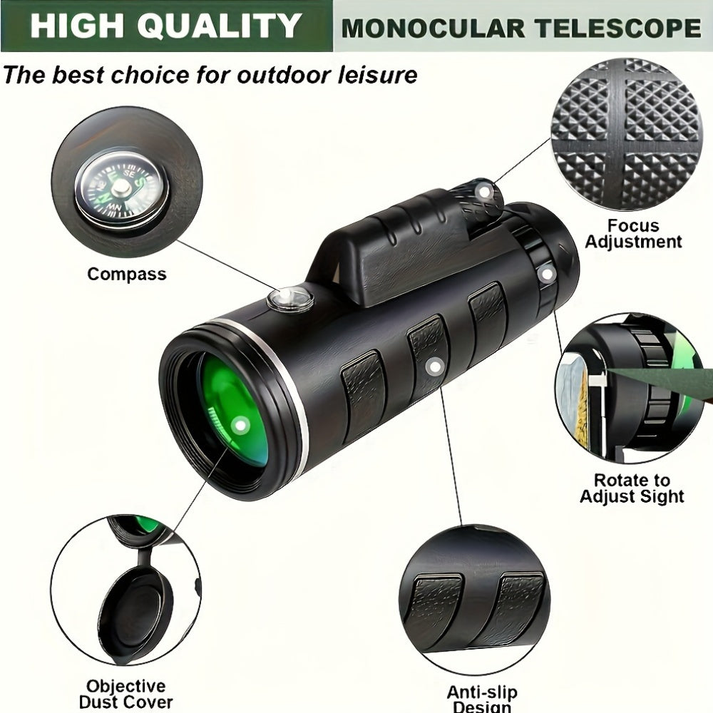 10X40 HD Monocular Telescope for Bird Watching Camping and Outdoor Activities