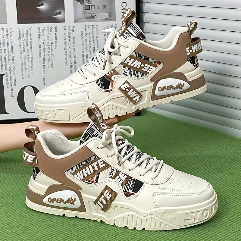 Мужские низкие кроссовки из холста с графическим принтом для повседневной уличной носки