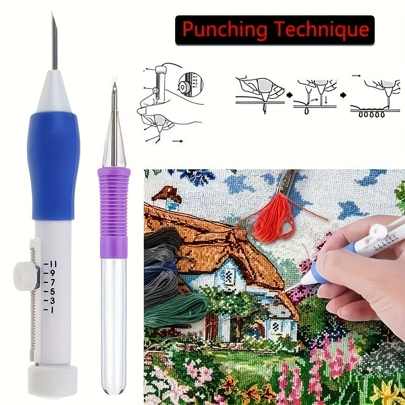 7-Piece Embroidery Punch Needle Set for Hand Weaving and Sewing
