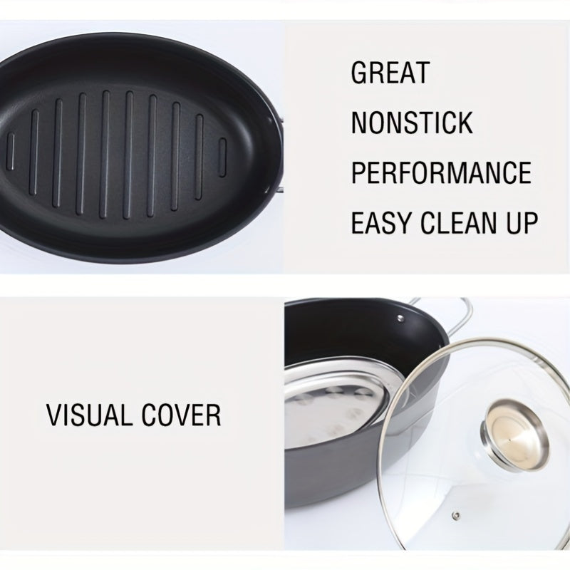 Ko'p maqsadli Katta Steam Poti - Dengiz mahsulotlari, baliq va boshqalar uchun ideal - Gaz va induksion pechlar, gril va uy oshxonalarida ishlaydi