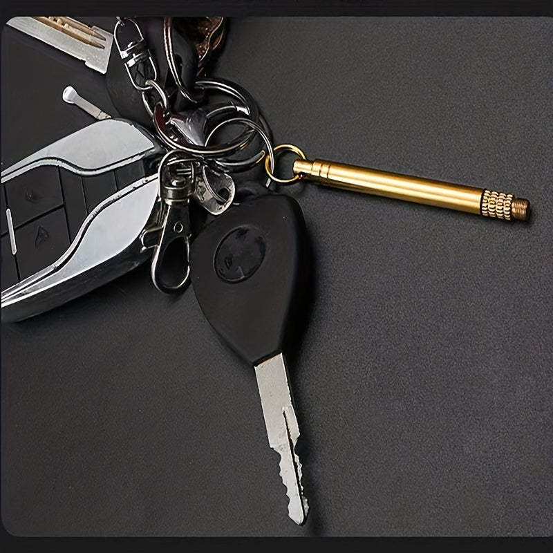 Unisex Stainless Steel Portable Dental Pick Keychain for On-the-Go Oral Care