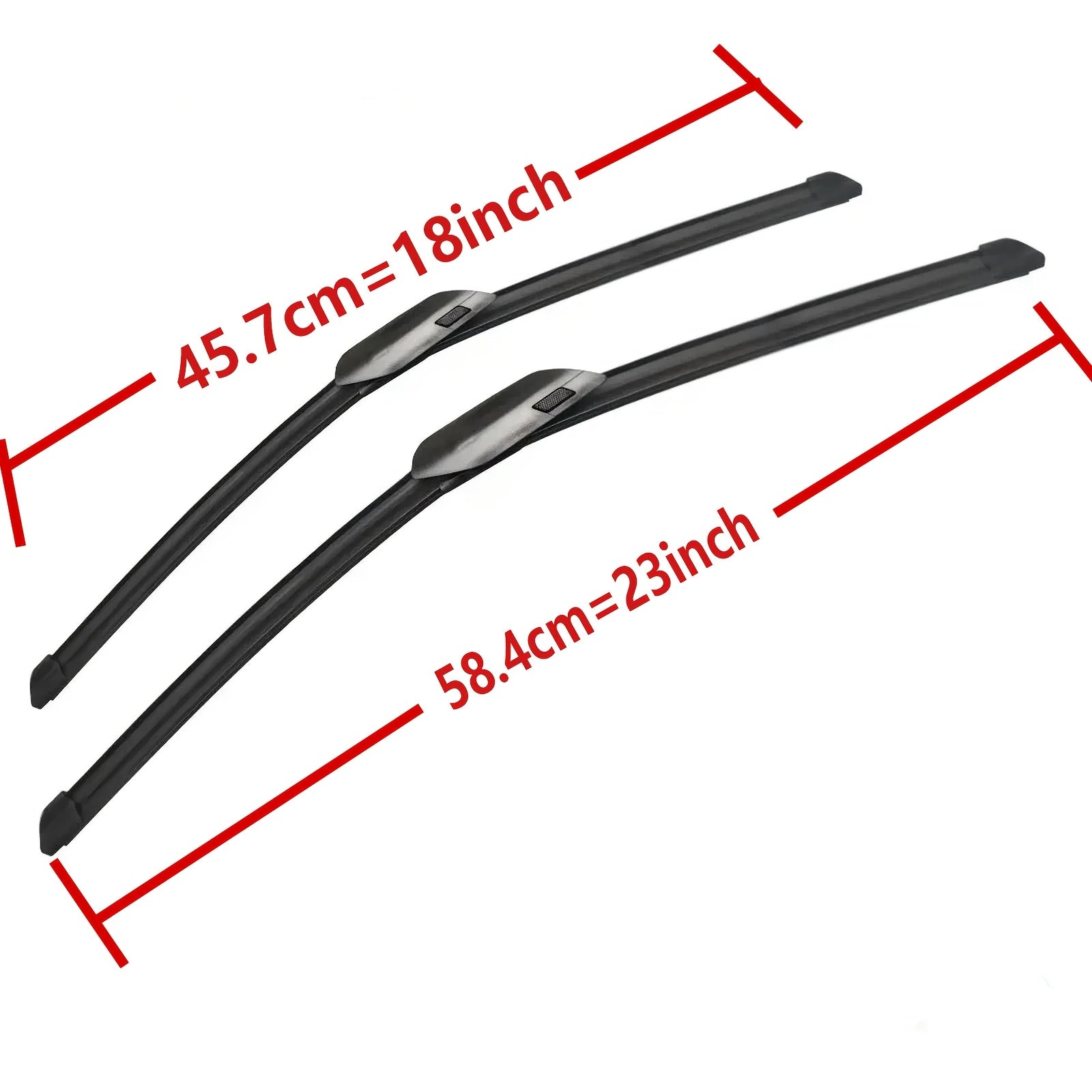 2-Pack Front Wiper Blades Set for SUV, 58.42cm and 45.72cm Replacement Windscreen Wipers