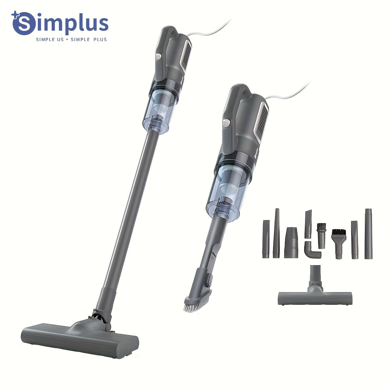 Qattiq simli changyutgich 16000PA tortish kuchi, 400W shovqin, 82dB, 0.5L chang qopqog'i va 4m sim bilan