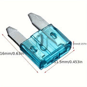 120PCS Assorted Mini Blade Fuses Set Aluminum Car Fuse Kit with Storage Box