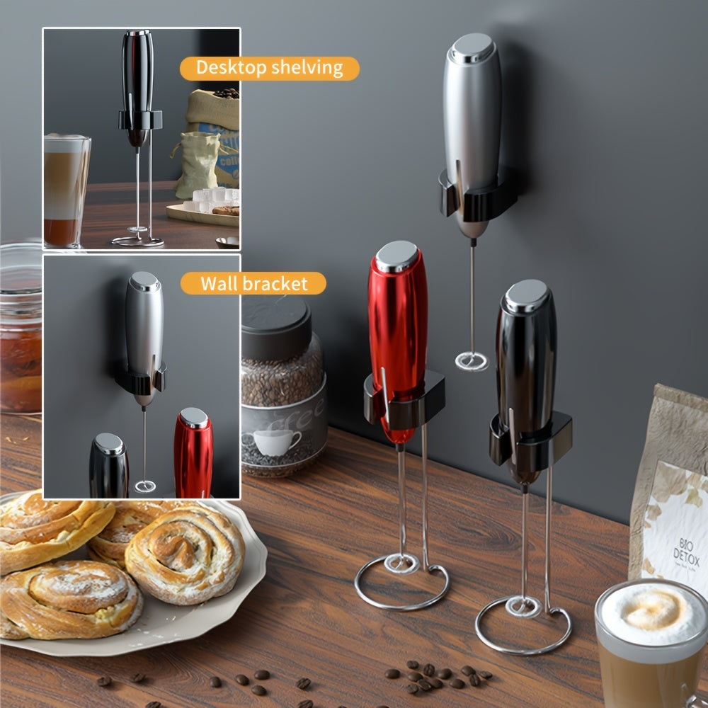 Kofe va kapuchinolar uchun batareyali qo‘l bilan ishlaydigan sut ko‘taruvchi