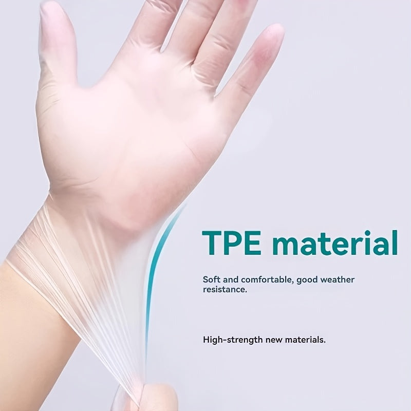 Disposable TPE Gloves Food Grade Waterproof Transparent for Catering Packs of 100 300 600