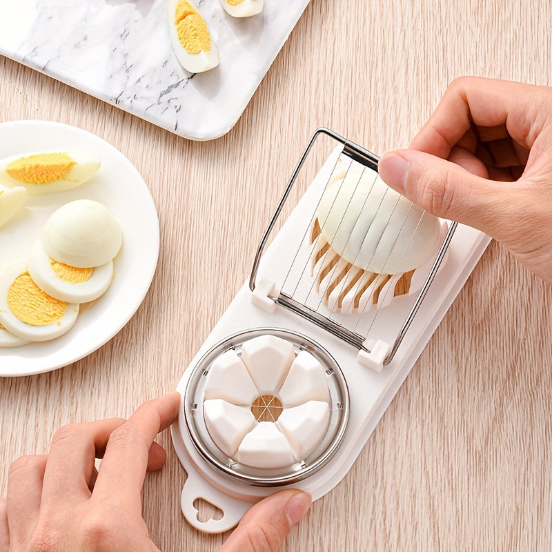 Multifunctional Egg Cutter for Hard Boiled Eggs Kitchen Gadgets PP Plastic 7.76x3.46in