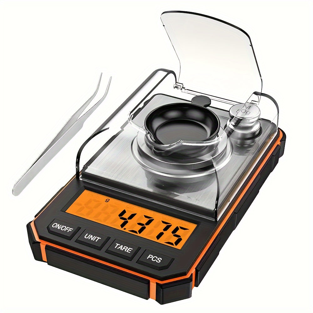 Mini Pocket Jewelry Scale 0.001g Food Safe with Calibration Weights and Tweezers