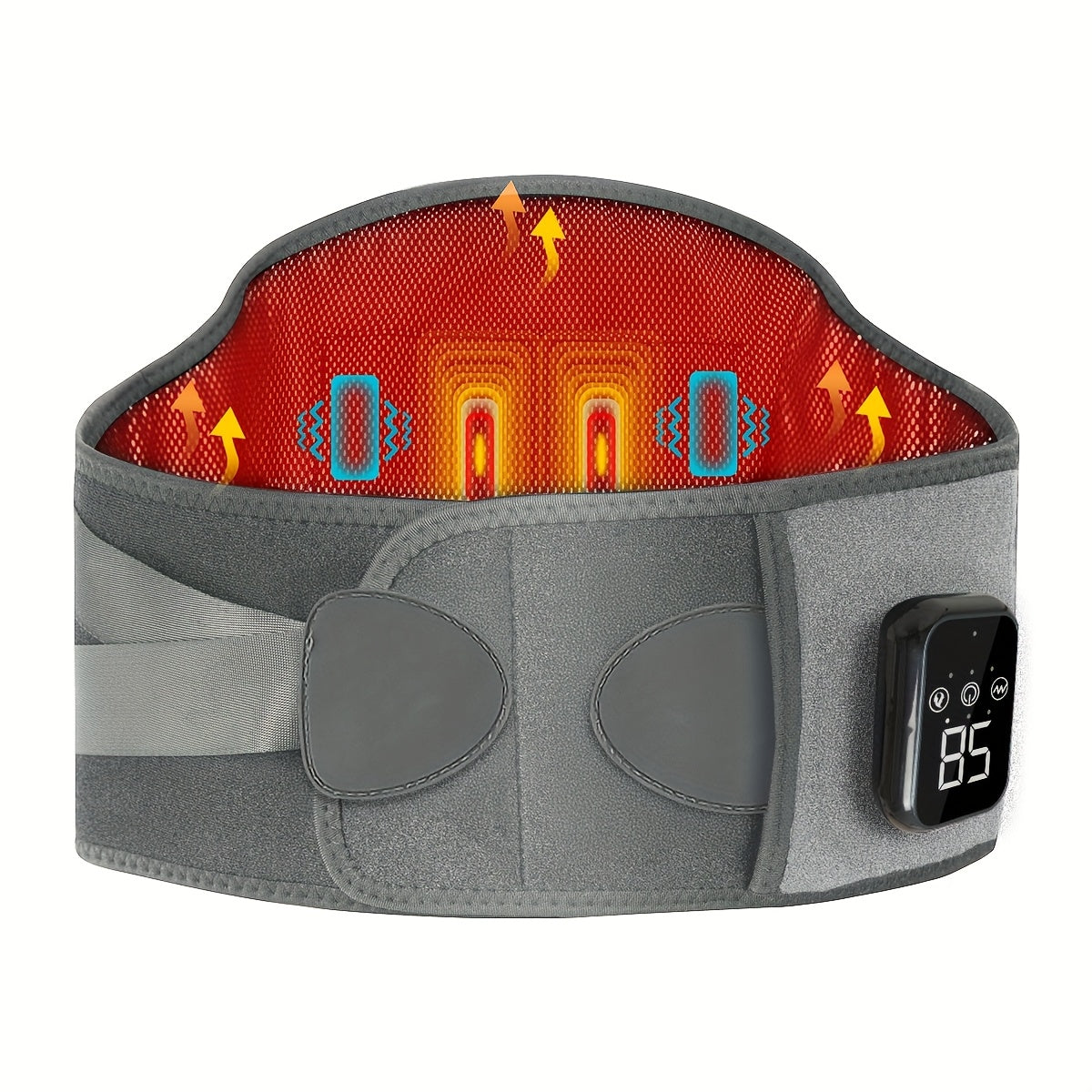 Portable Back Massager with Heat Vibration 3 Heat Settings Auto-Off