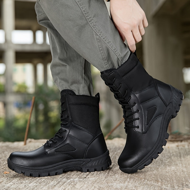 Women's Black Mid-Calf Boots All-Season Non-Slip Durable Outdoor Hiking