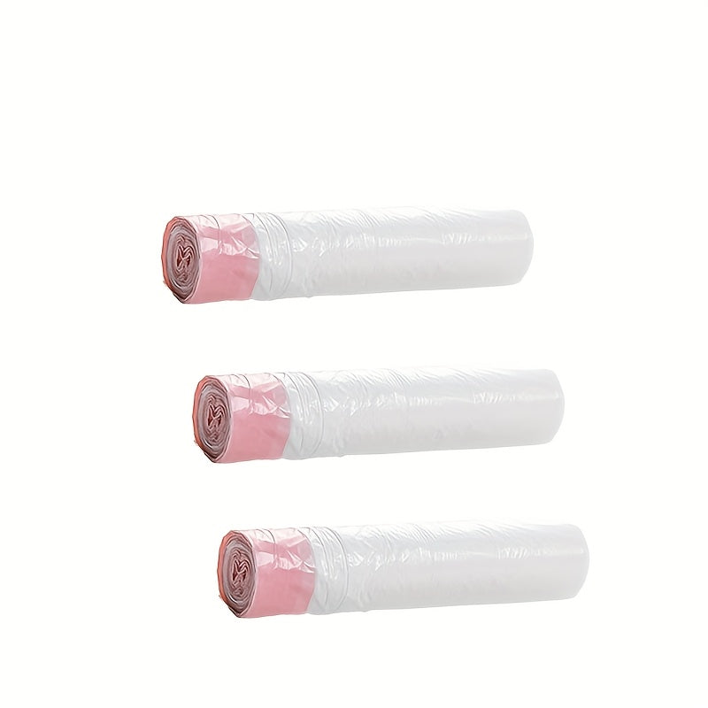 Kichik tortma qopqoq axlat xaltalari, hammom, hojatxona, yotoqxona, ofis, hojat, avtomobil uchun plastik axlat qoplari - 3 rolikdan iborat to'plam