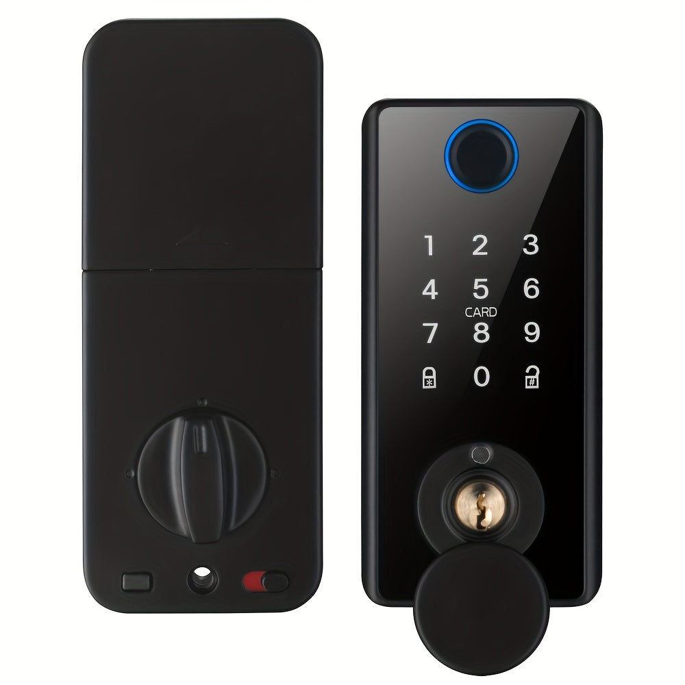 Smart Biometric Keyless Door Lock with App Control and Key Card for Home and Office