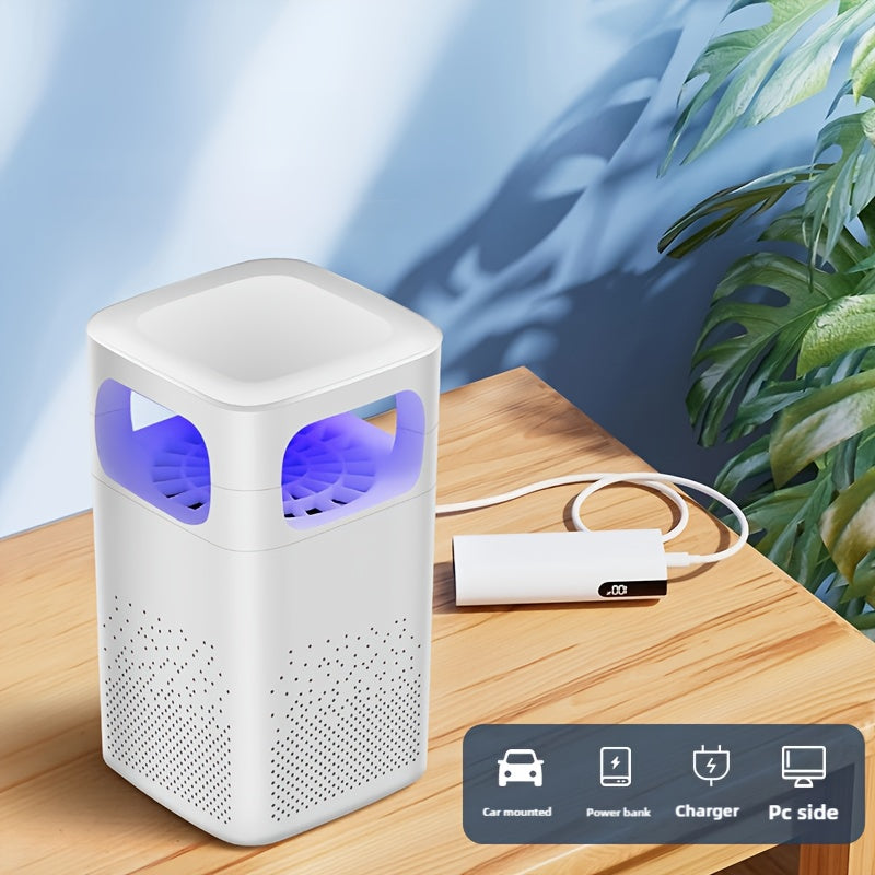 Indoor Air Purifier White Blue LED Smoke Odor Elimination USB Powered
