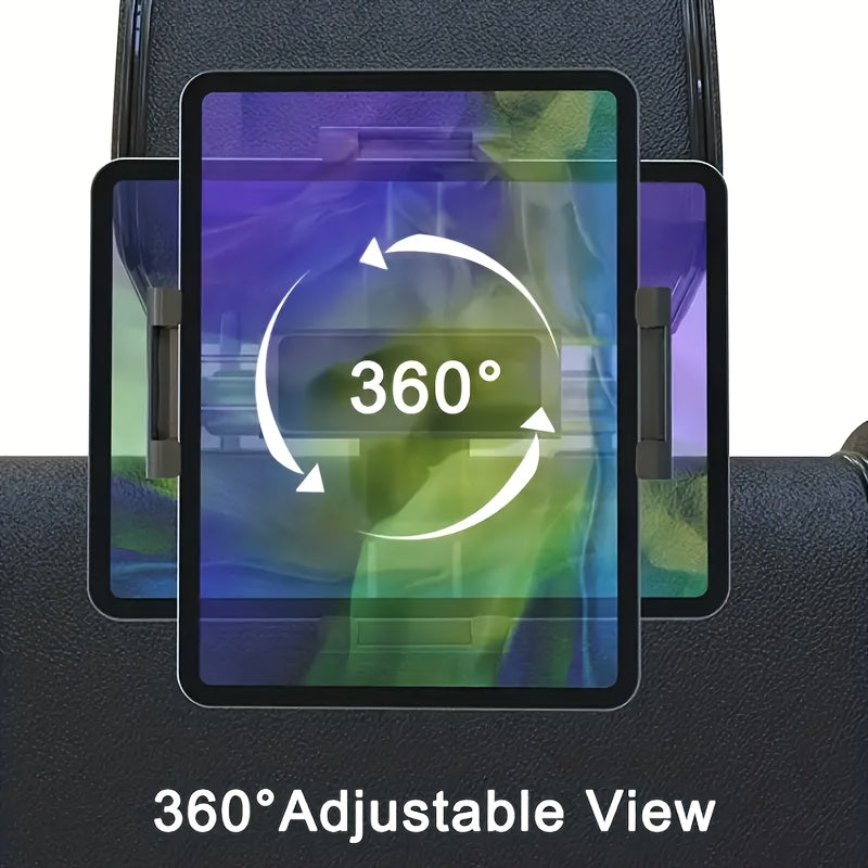 Universal avtomobil orqa o‘rindiq planshet tutqichi 360° aylantiriladigan tortib olinadigan