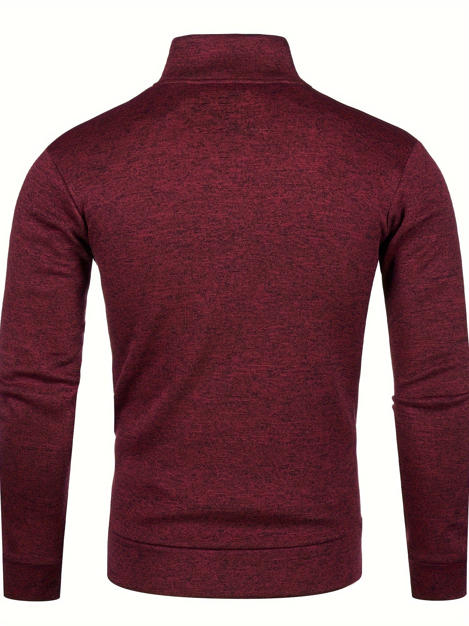 Men's Knit Cardigan Fall Winter Casual Zipper Stand Collar Regular Fit