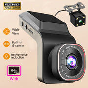 Car Dash Camera Dual Recording 1080p Night Vision Loop Recording Easy Install