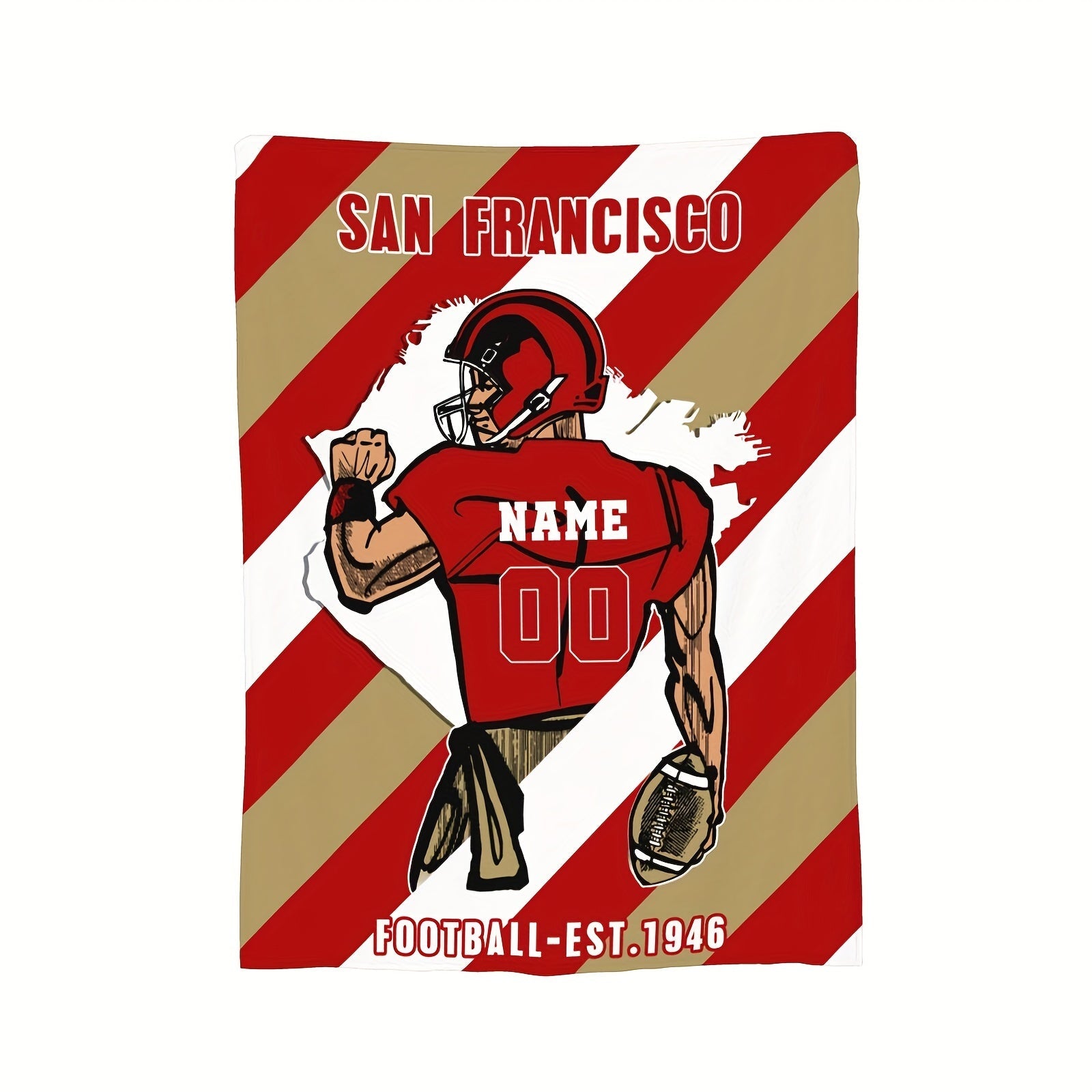 Personalized San Francisco Throw Blanket with Custom Name for Home Decor and Gifts
