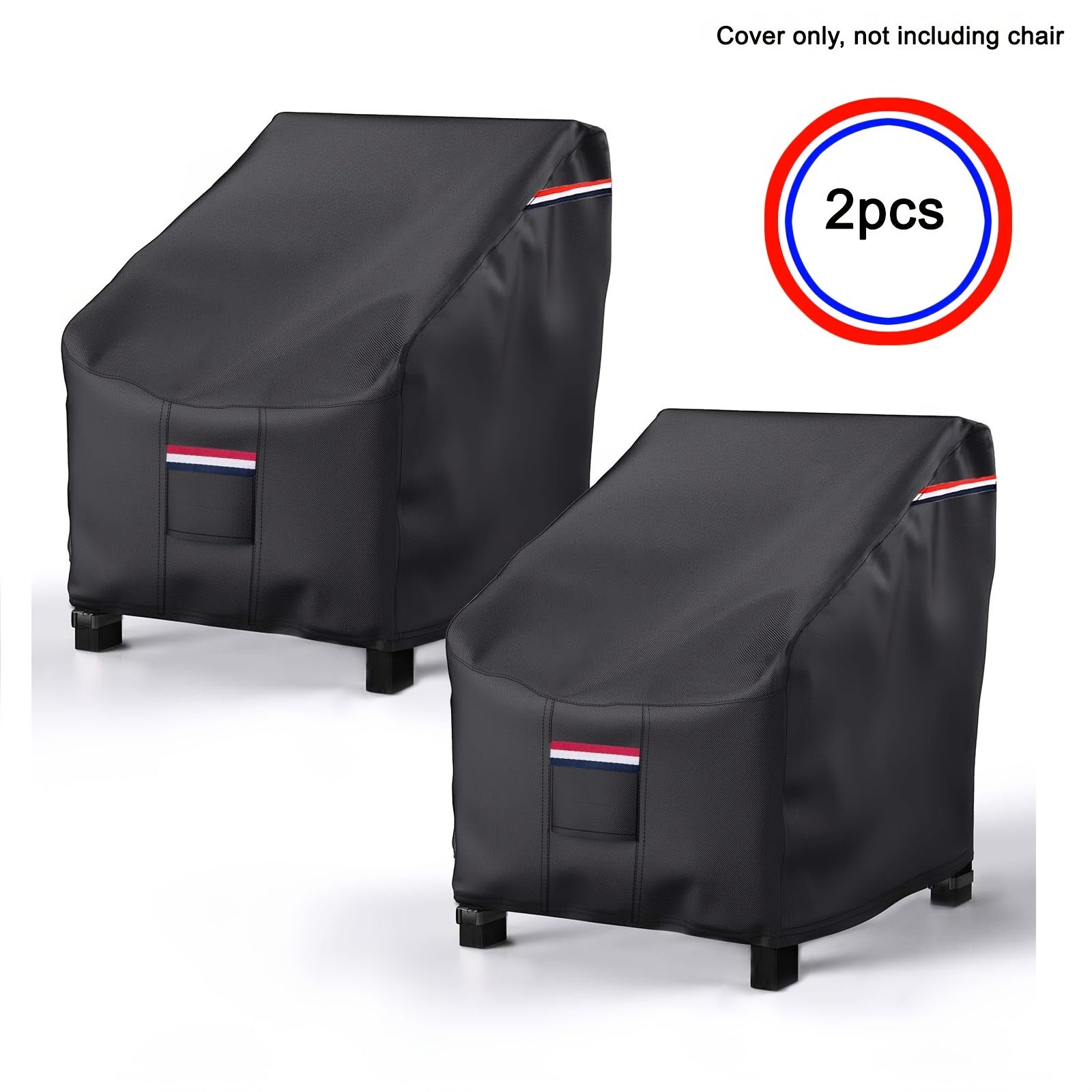 Heavy Duty Outdoor Patio Adirondack Chair Cover Black 32x34x36 Inches Waterproof Dustproof