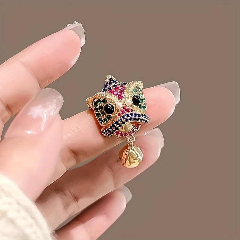 Vintage Lions pinli brosh va qotishma zargarlik unikal hayvon aksessuari