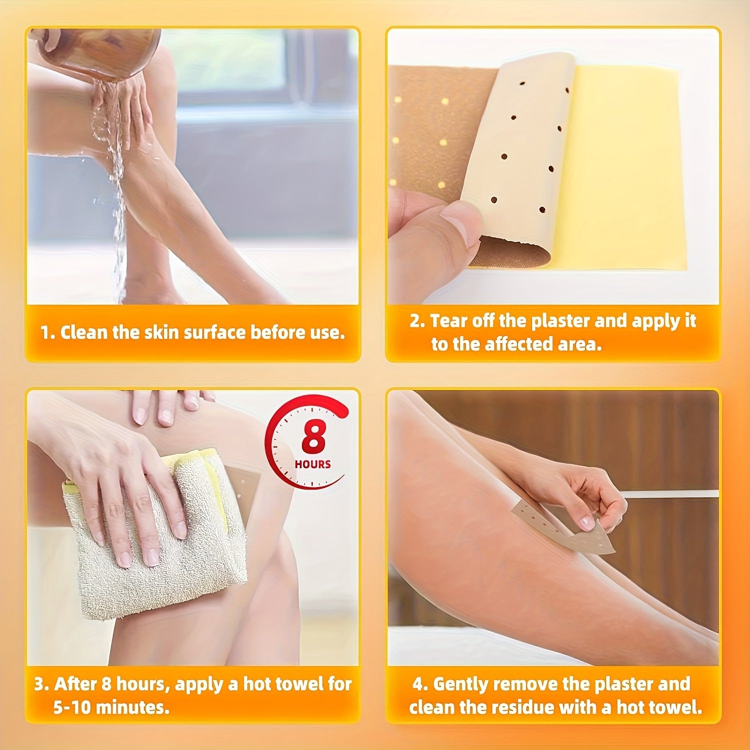 50 Chinese Herbal Heat Patches Long-Lasting Non-Electric Heating for Back Knees Neck Shoulders