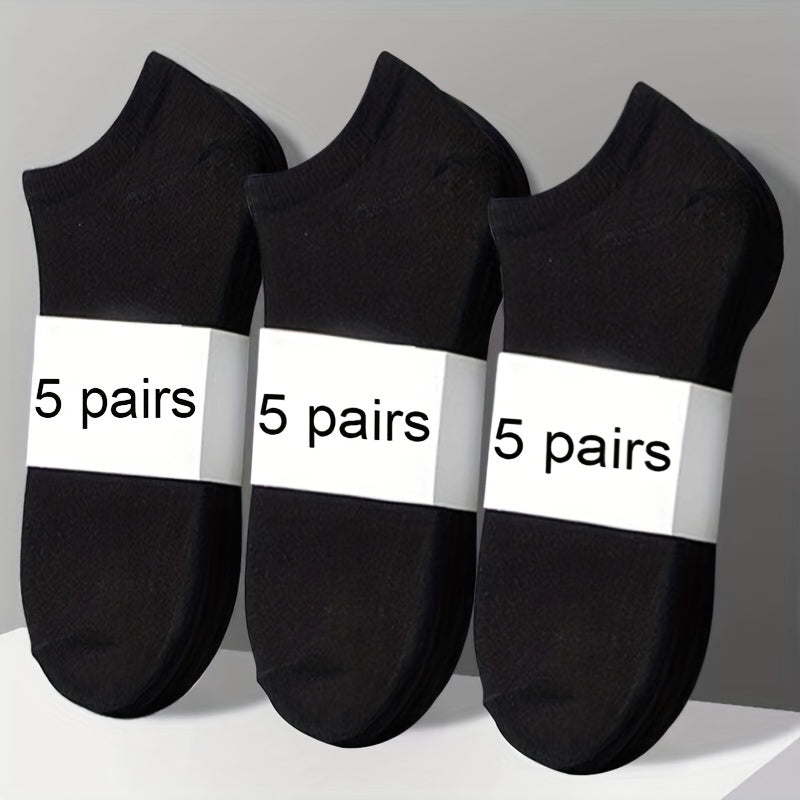 Unisex Low Cut Socks 15 Pairs Lightweight Cotton Blend Solid Color Men Women